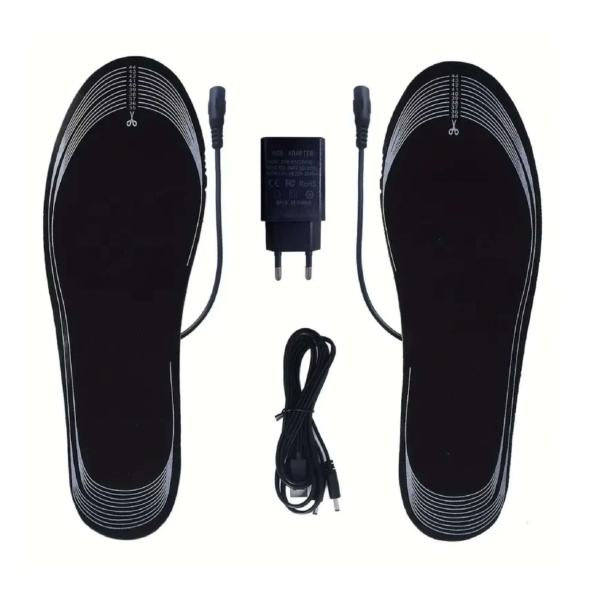 1pair USB Heated Shoe Insoles, Electric Foot Warming Pad, Rechargeable Heated Shoe Insoles, Heated Boot Insoles, For Winter Outdoor Skiing, Traveling In Snow, Keeping Feet Warm For Men Women