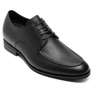 6 CM / 2.36 Inches CMR CHAMARIPA Black Derby Elevator Shoes - Stylish Height-Increasing Men's Footwear with a 6cm Lift
