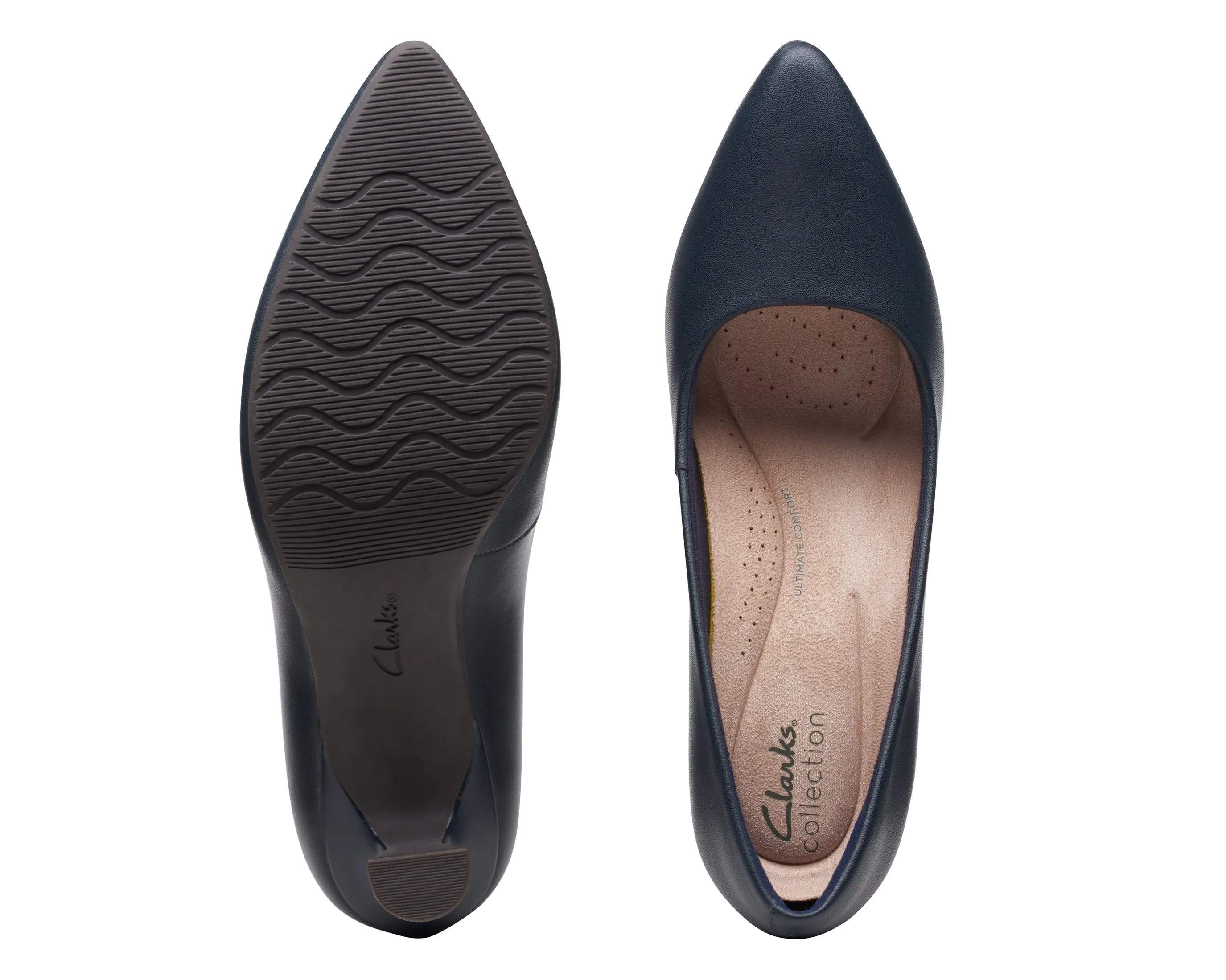 Clarks Kataleyna Gem Navy Leather