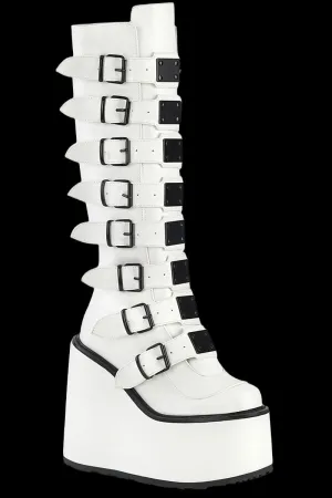 DemoniaCult SWING 815 White Boots