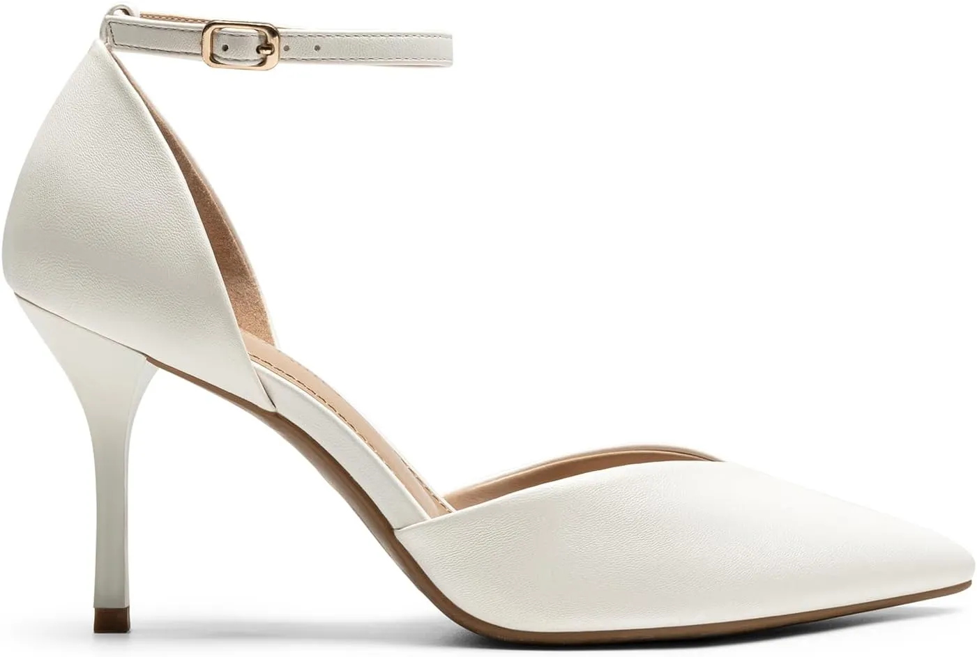 DREAM PAIRS Womens High Heels Strappy Closed Toe Stiletto Ankle Strap Pointed Toe D'Orsay Heel Dress Wedding Party Pumps Shoes
