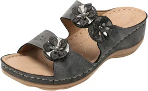 Eduavar Orthopedic Sandals for Women, Sandals for Women Dressy Summer Open Toe Sandals Slippers Comfy Travel Beach Sandals