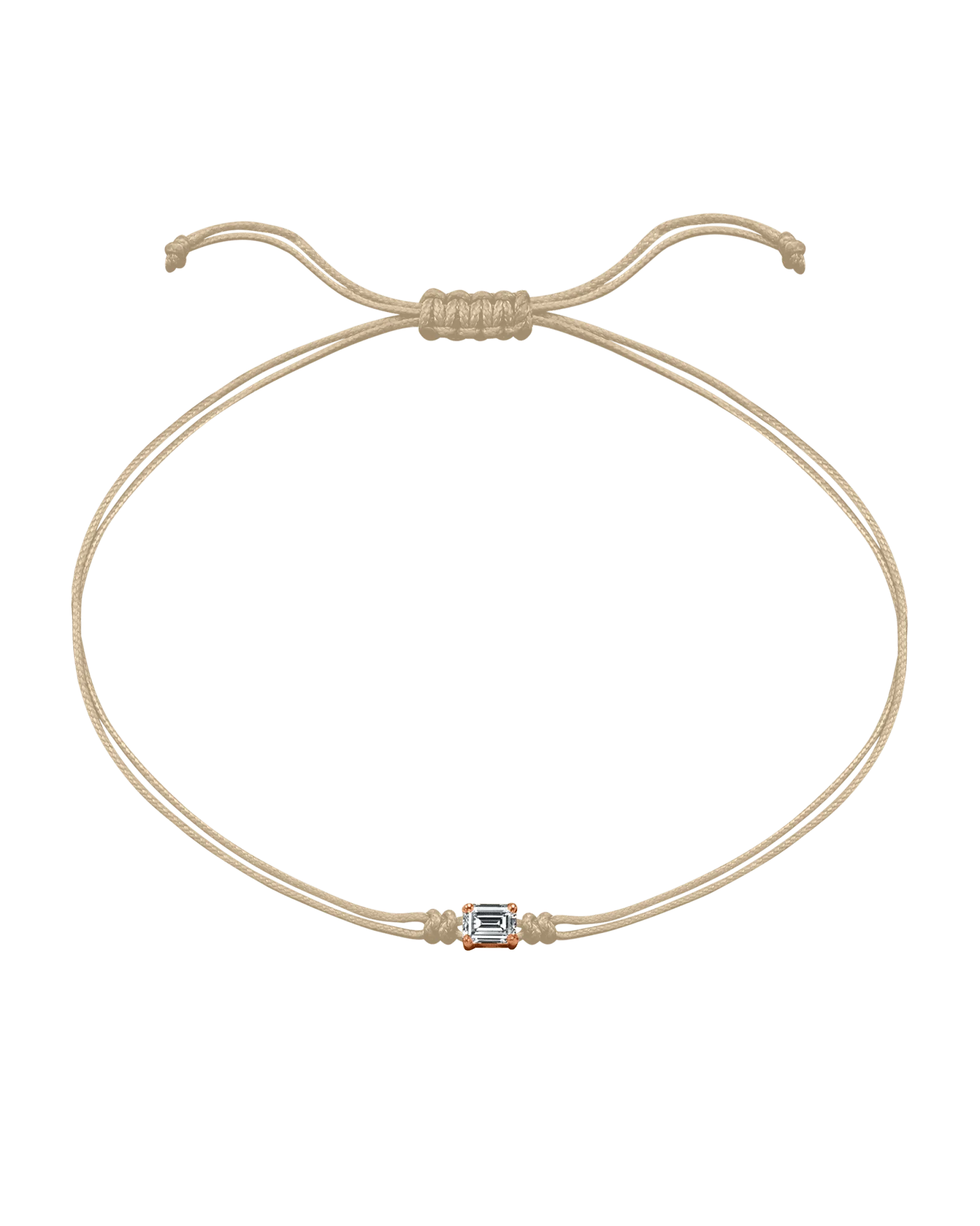 Emerald Diamond String Of Love - 14K Rose Gold