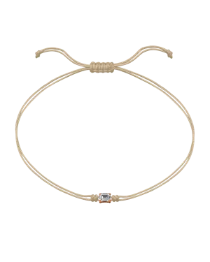 Emerald Diamond String Of Love - 14K Rose Gold