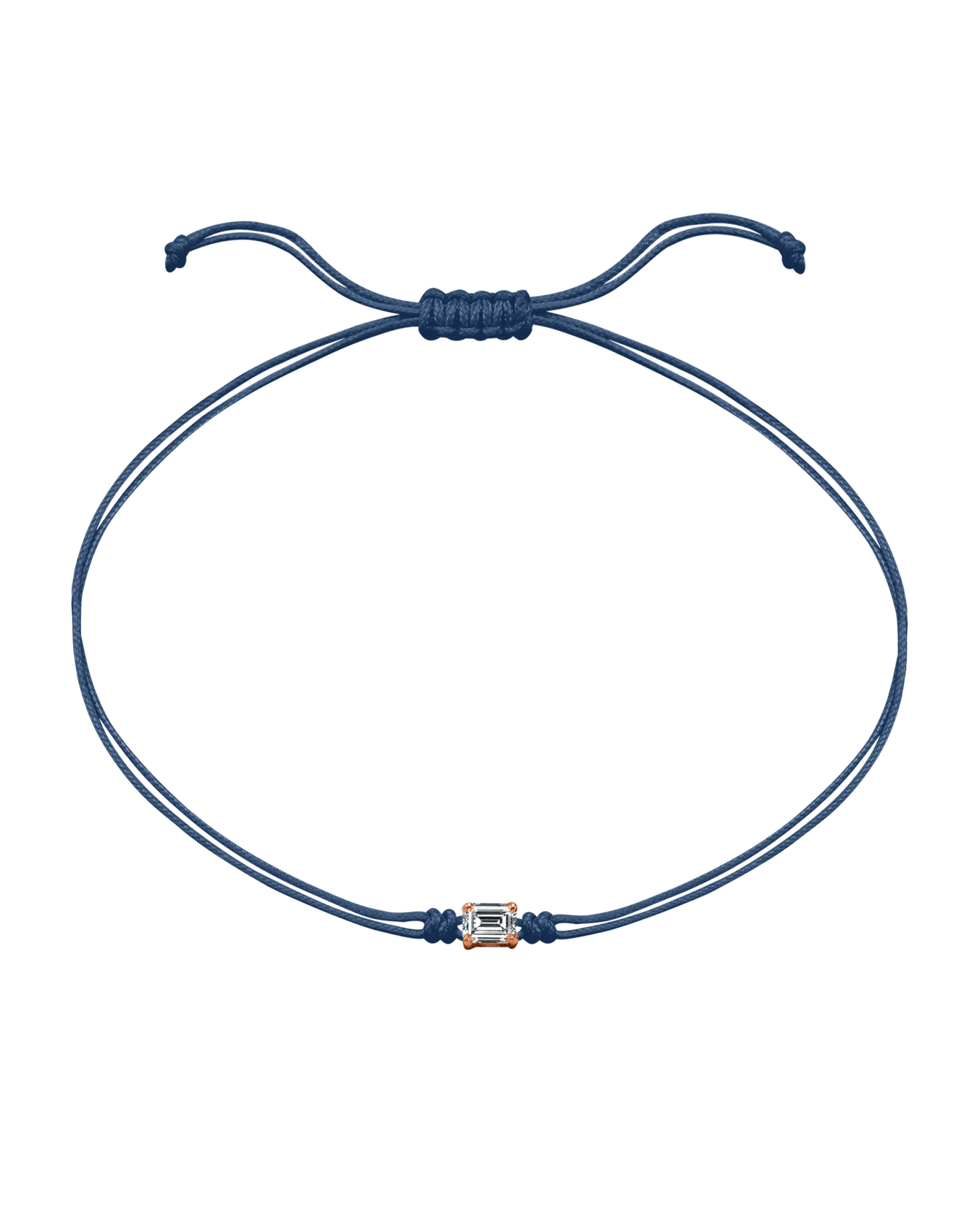 Emerald Diamond String Of Love - 14K Rose Gold