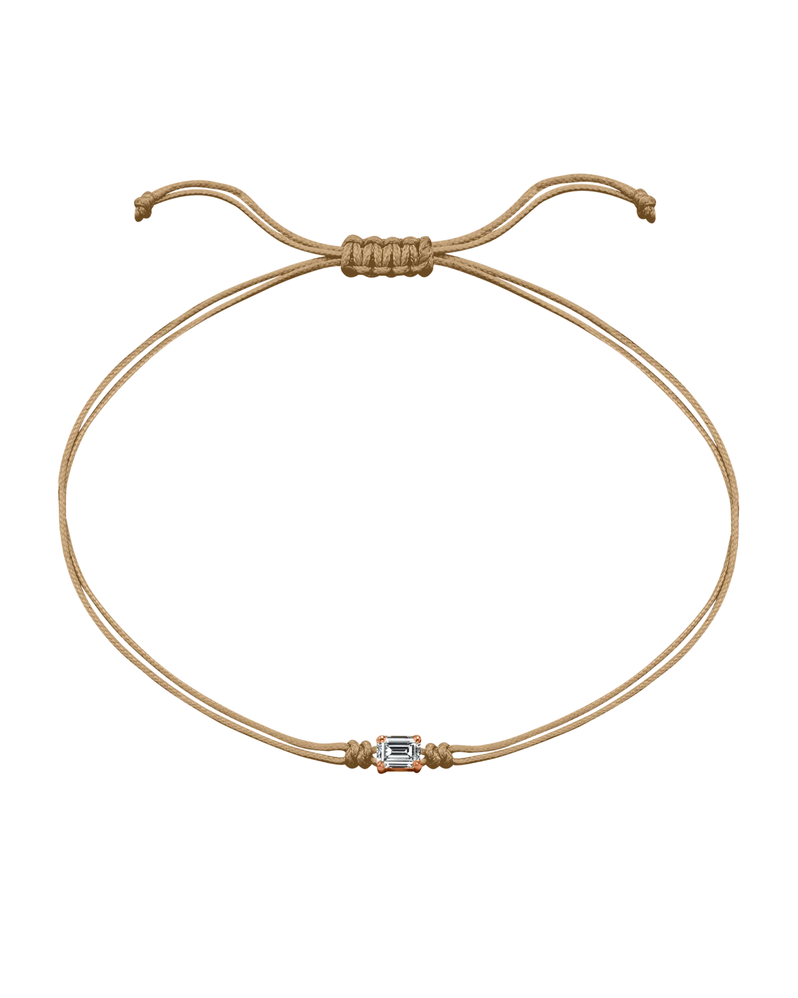 Emerald Diamond String Of Love - 14K Rose Gold