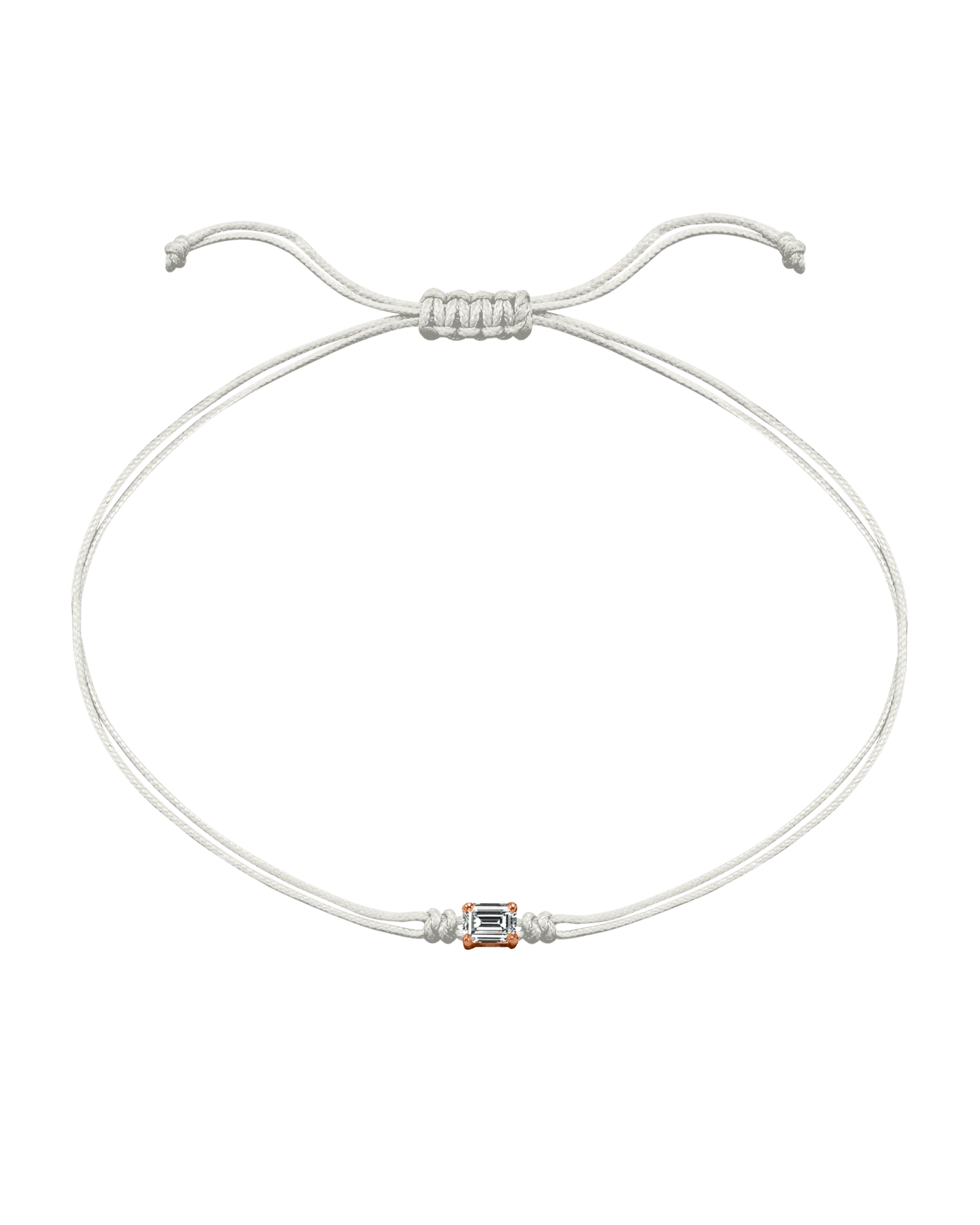 Emerald Diamond String Of Love - 14K Rose Gold