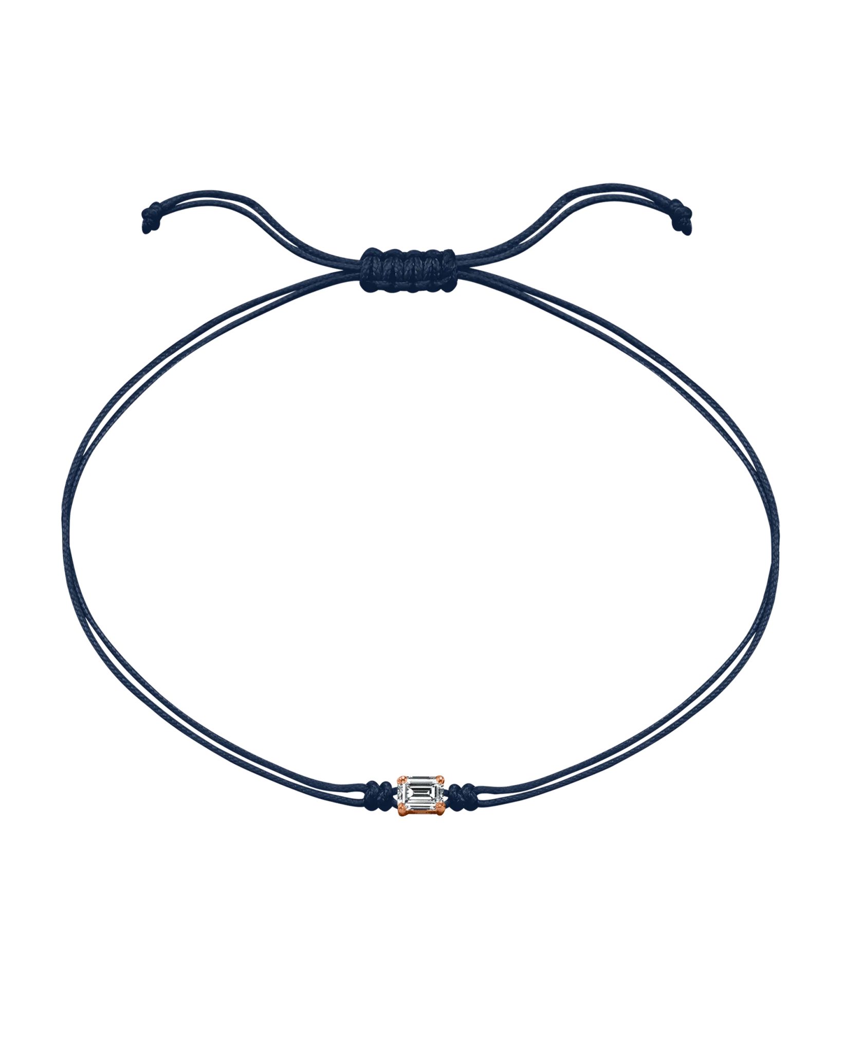 Emerald Diamond String Of Love - 14K Rose Gold