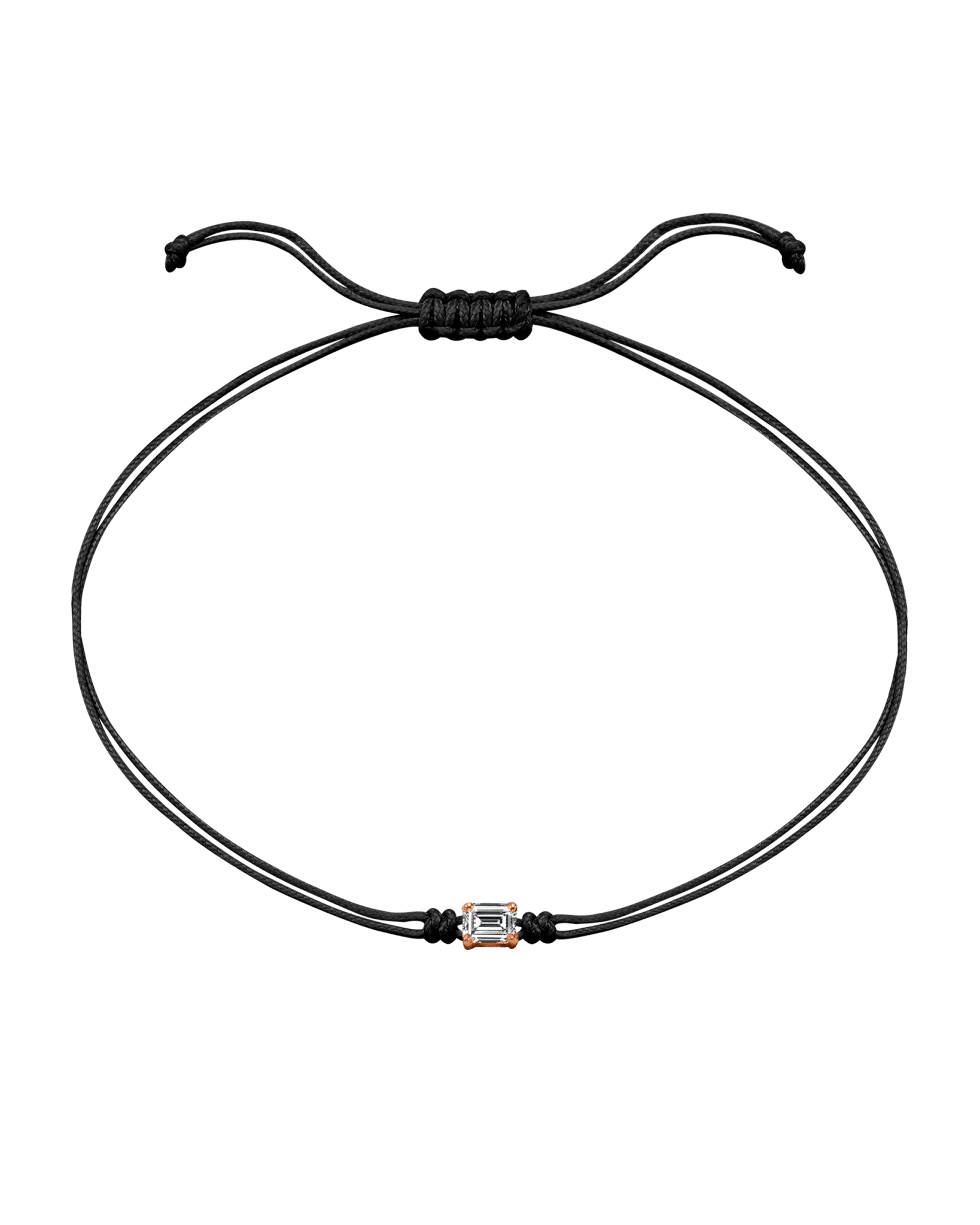 Emerald Diamond String Of Love - 14K Rose Gold