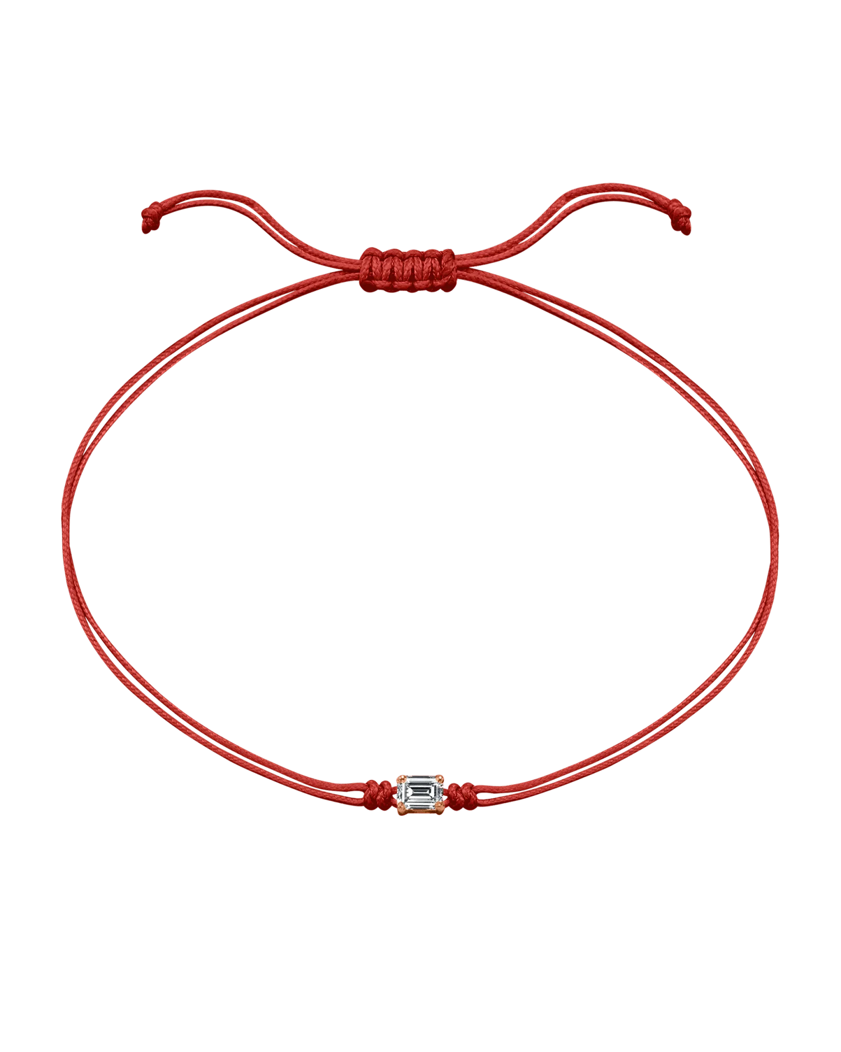Emerald Diamond String Of Love - 14K Rose Gold