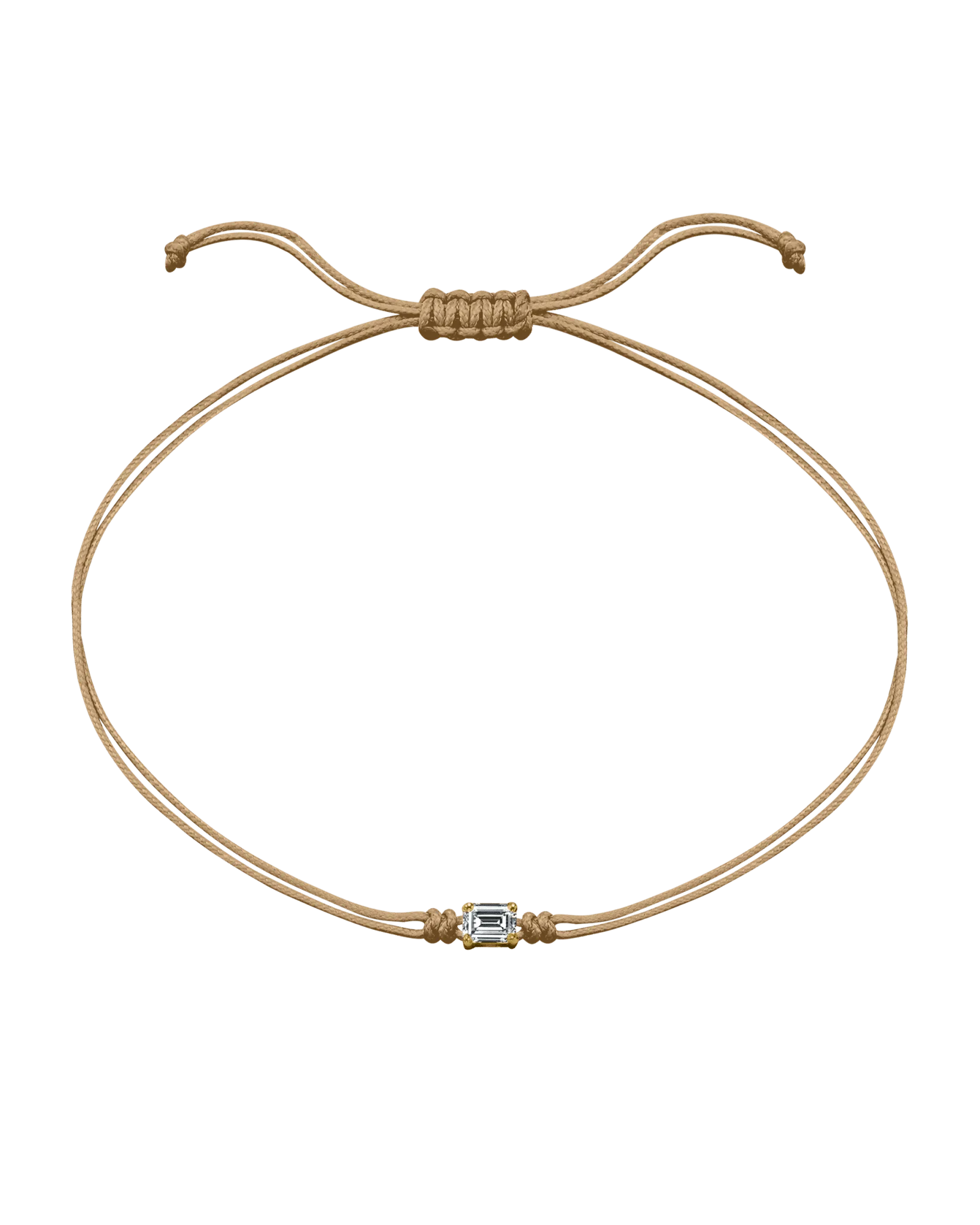 Emerald Diamond String Of Love - 14K Yellow Gold