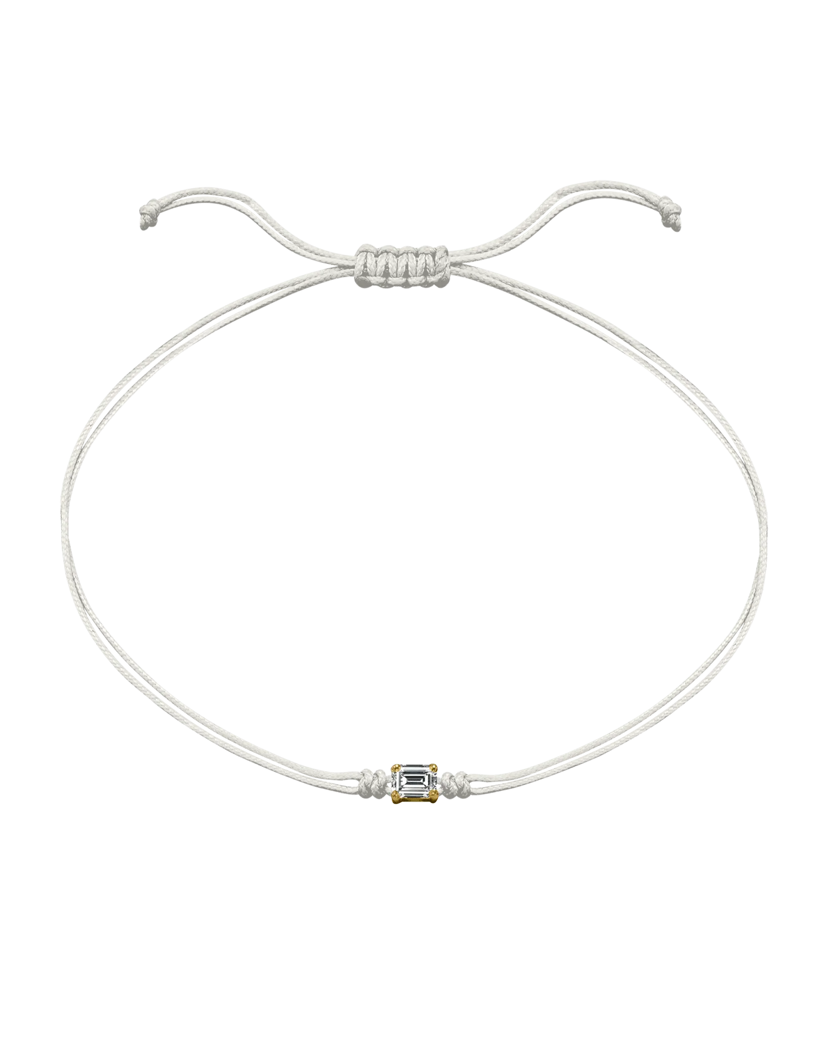 Emerald Diamond String Of Love - 14K Yellow Gold
