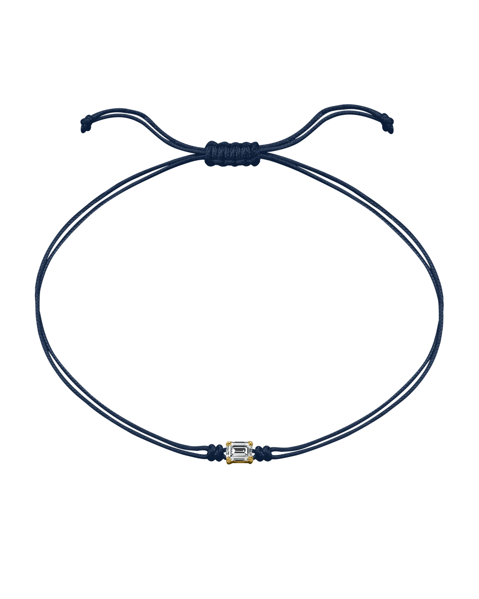Emerald Diamond String Of Love - 14K Yellow Gold