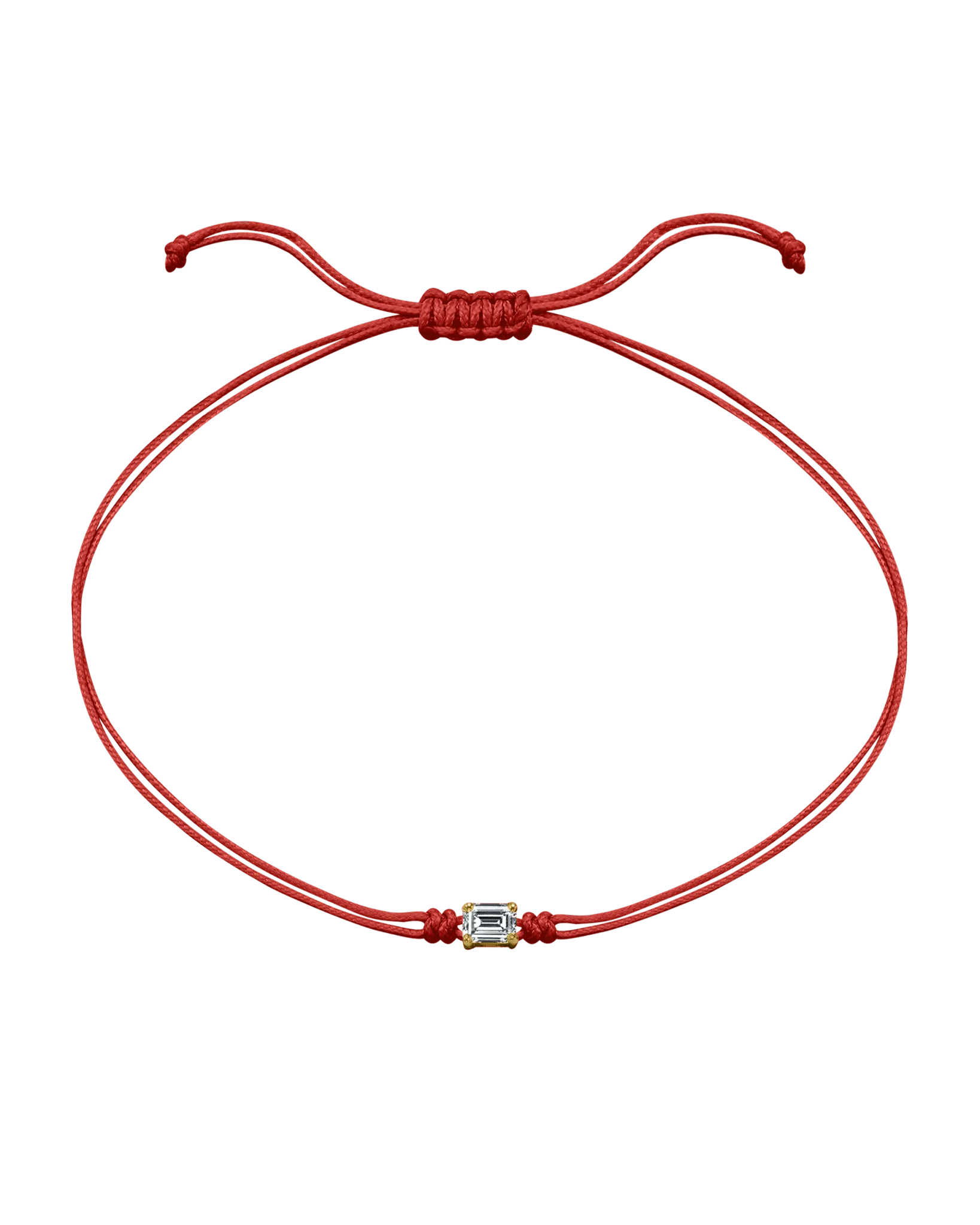 Emerald Diamond String Of Love - 14K Yellow Gold