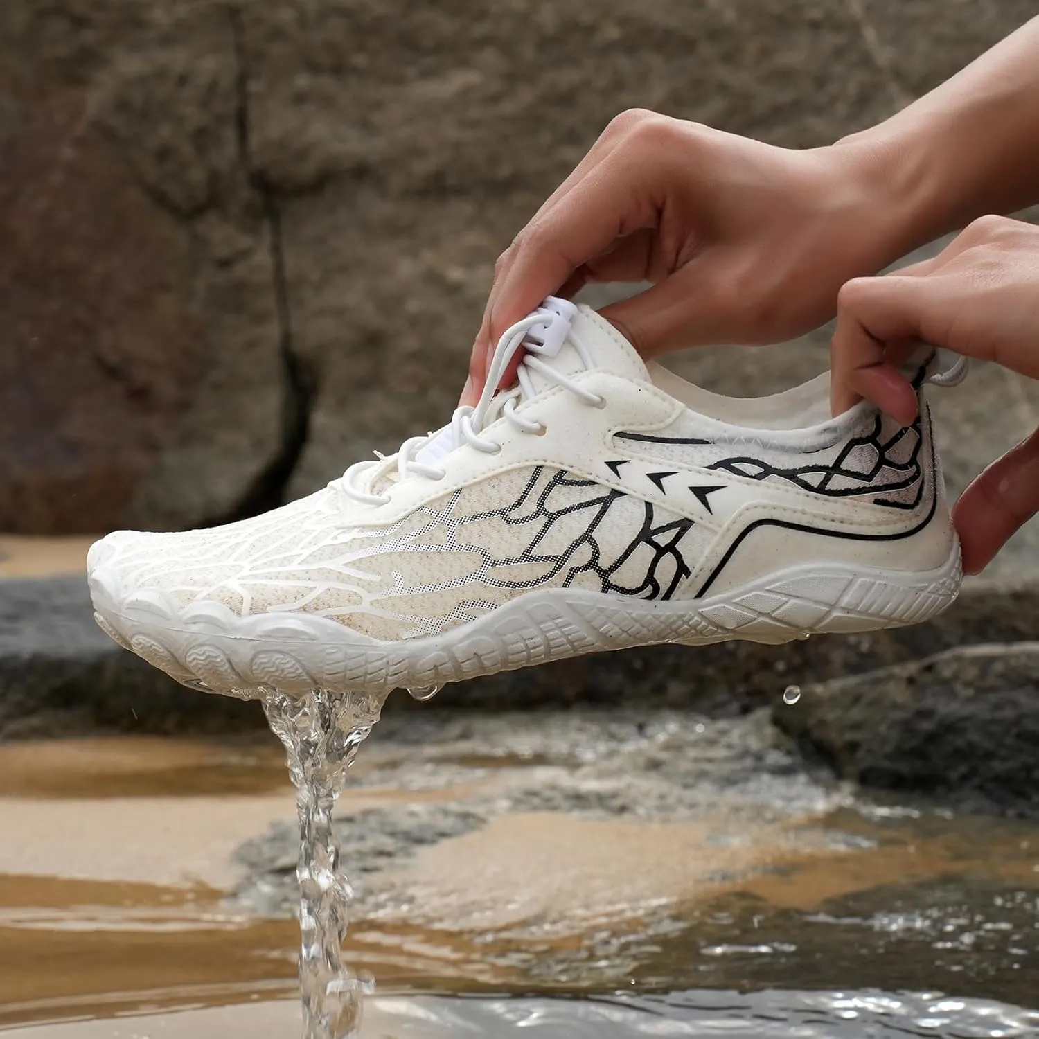 Grounded Footwear Barefoot Shoes Women&Men Hike Shoes Footwear Barefoot Womens Neuropathy Non-Slip Outdoor Hiking Shoe Women Water Wide Toe Box SneakersDiabetic Shoe Beach Surf Walk Yoga Walking