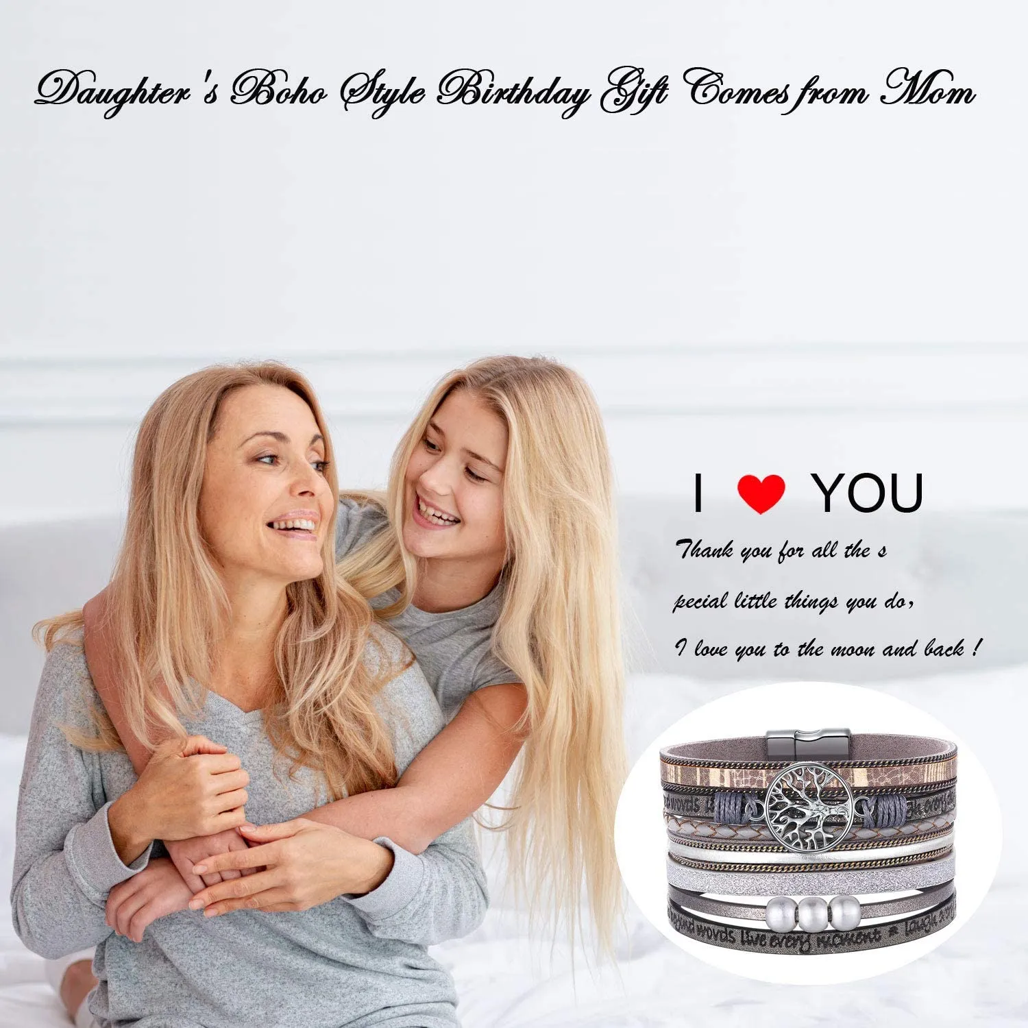 Inspirational Tree of Life Leather Bracelet