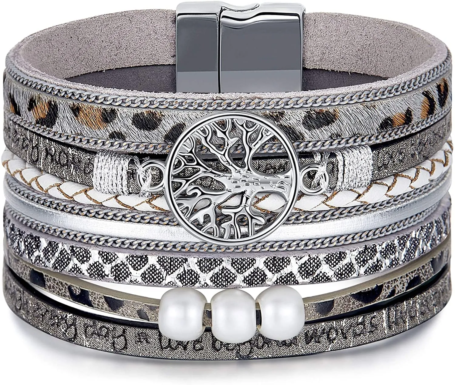 Inspirational Tree of Life Leather Bracelet