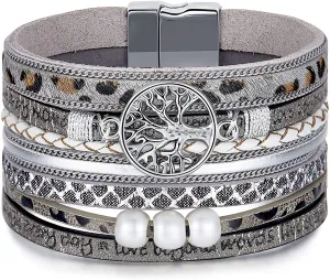 Inspirational Tree of Life Leather Bracelet
