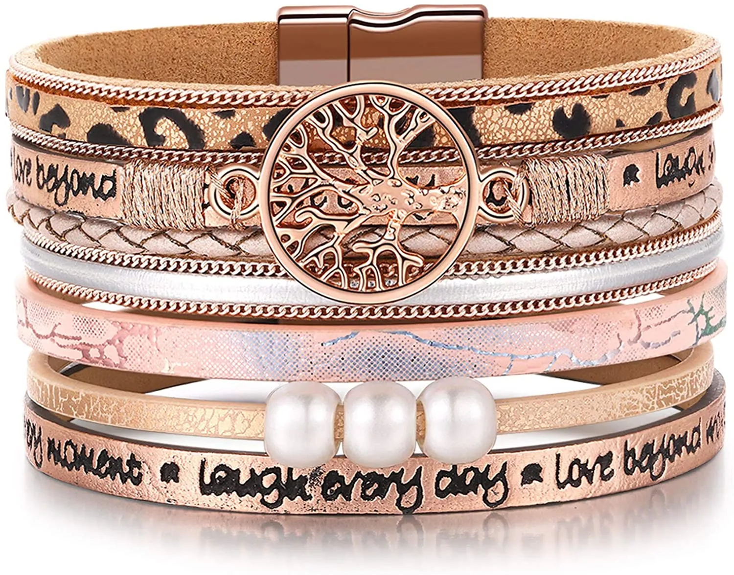 Inspirational Tree of Life Leather Bracelet