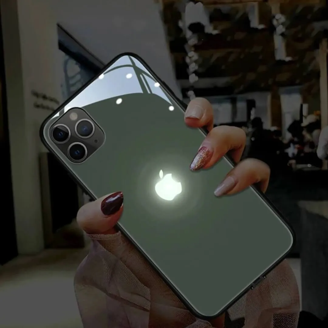 iPhone 11 Series LED Logo Glass Back Case