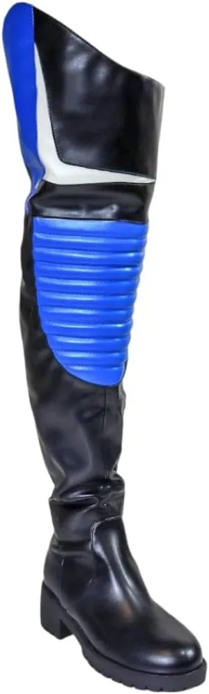 Liliana Womens Over The Knee Low Heel Lug Sole Boots