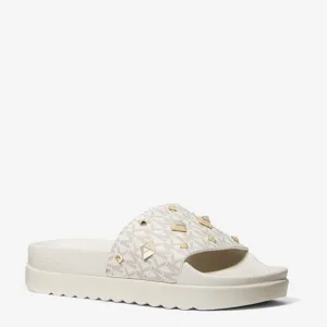 MICHAEL MICHAEL KORS Tyra Studded Logo Slide Sandal