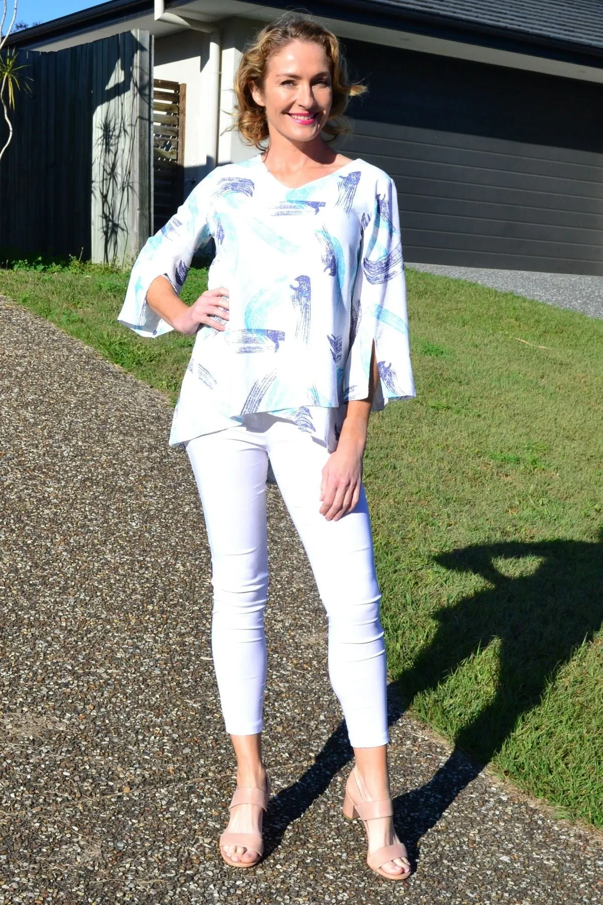Ocean Canvas Linen Cotton Tunic Top