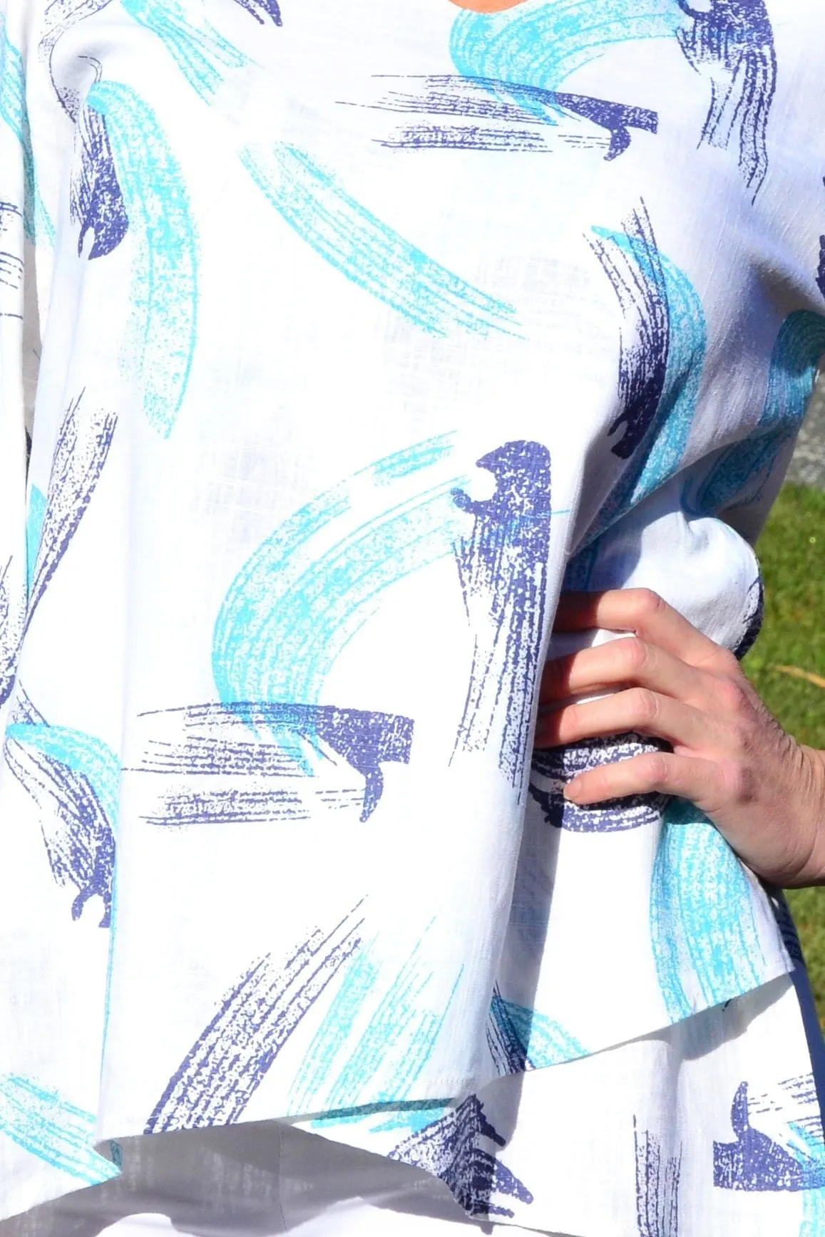Ocean Canvas Linen Cotton Tunic Top