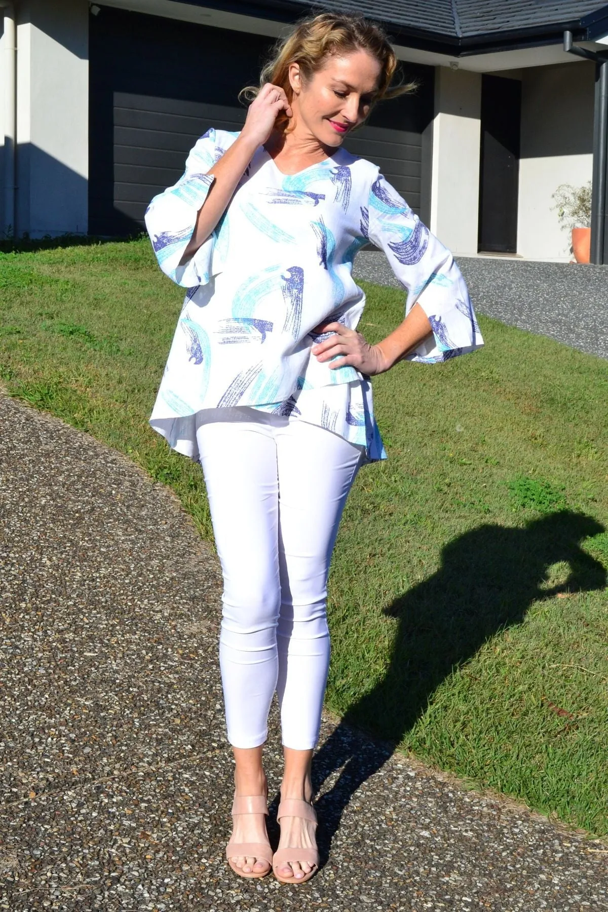 Ocean Canvas Linen Cotton Tunic Top