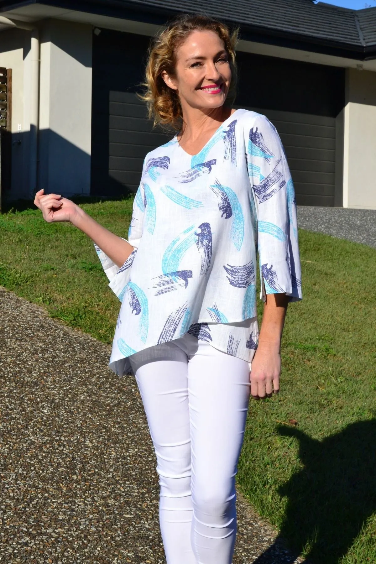 Ocean Canvas Linen Cotton Tunic Top
