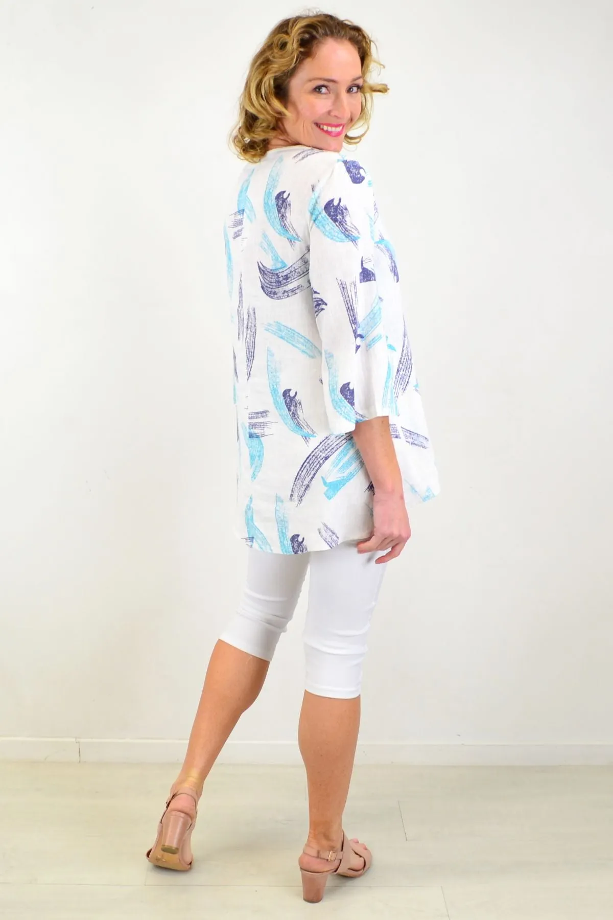 Ocean Canvas Linen Cotton Tunic Top