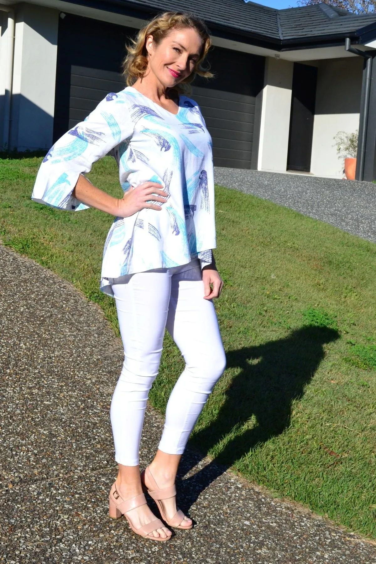 Ocean Canvas Linen Cotton Tunic Top