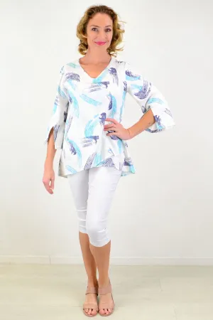 Ocean Canvas Linen Cotton Tunic Top