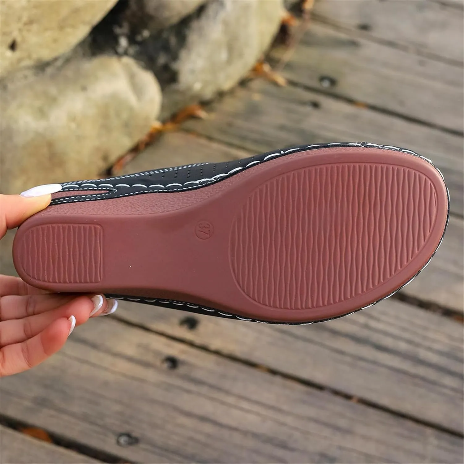 Sandals for Women Wedge Shoes Comfortable Orthopedic Sandals Womens Dressy Summer Low Heel Slides Casual Slip On Walking Wedges