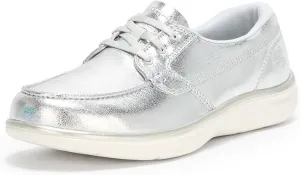 SKECHERS Women's On-The-go Flex Radiant Metallic Canvas Boat Shoe
