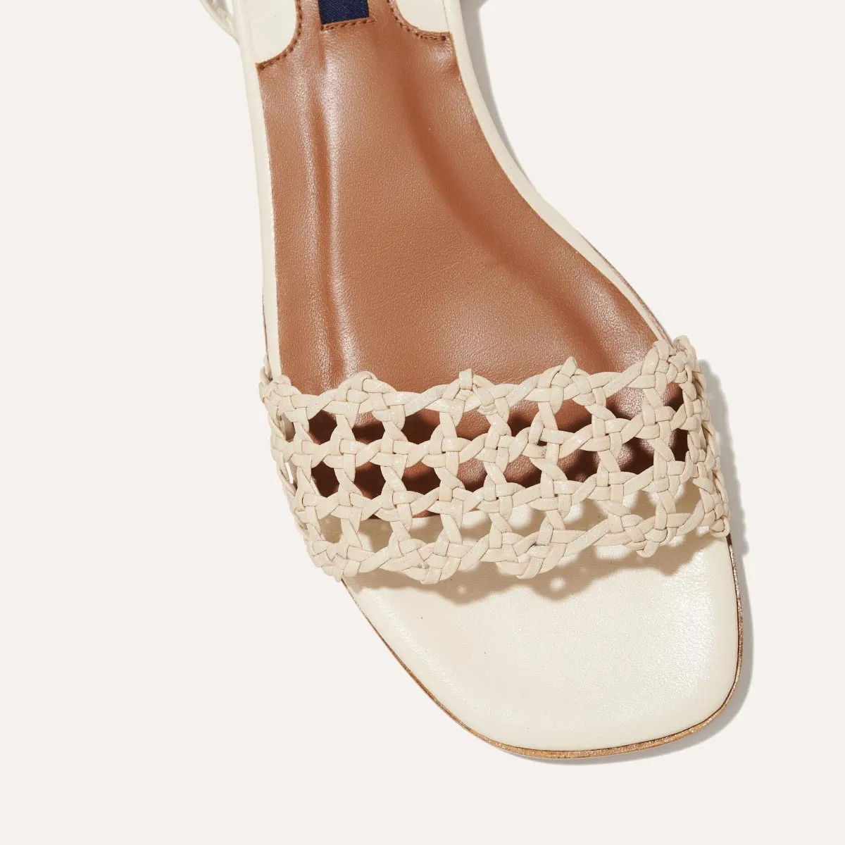 The Soleil Sandal - Ecru Leather
