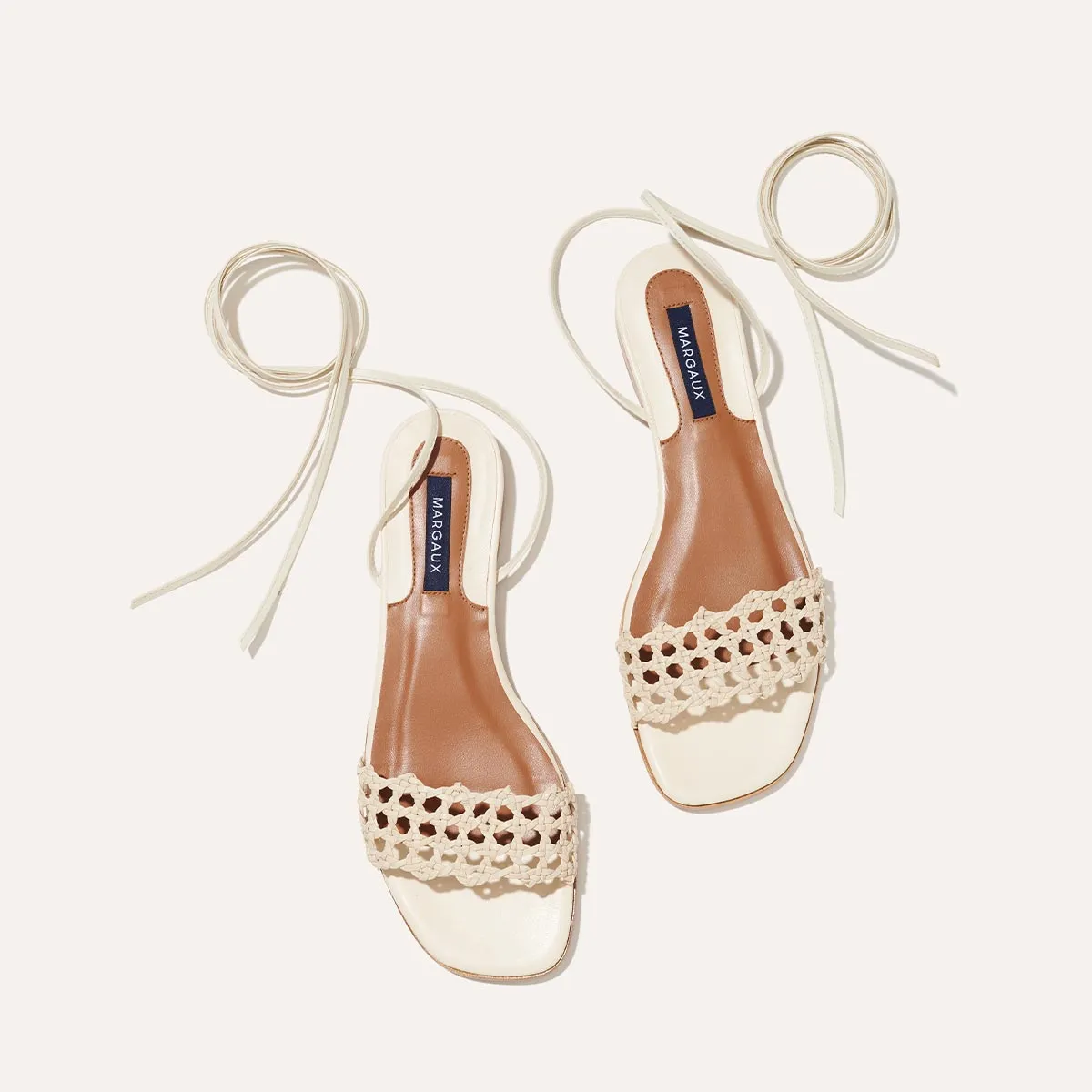 The Soleil Sandal - Ecru Leather