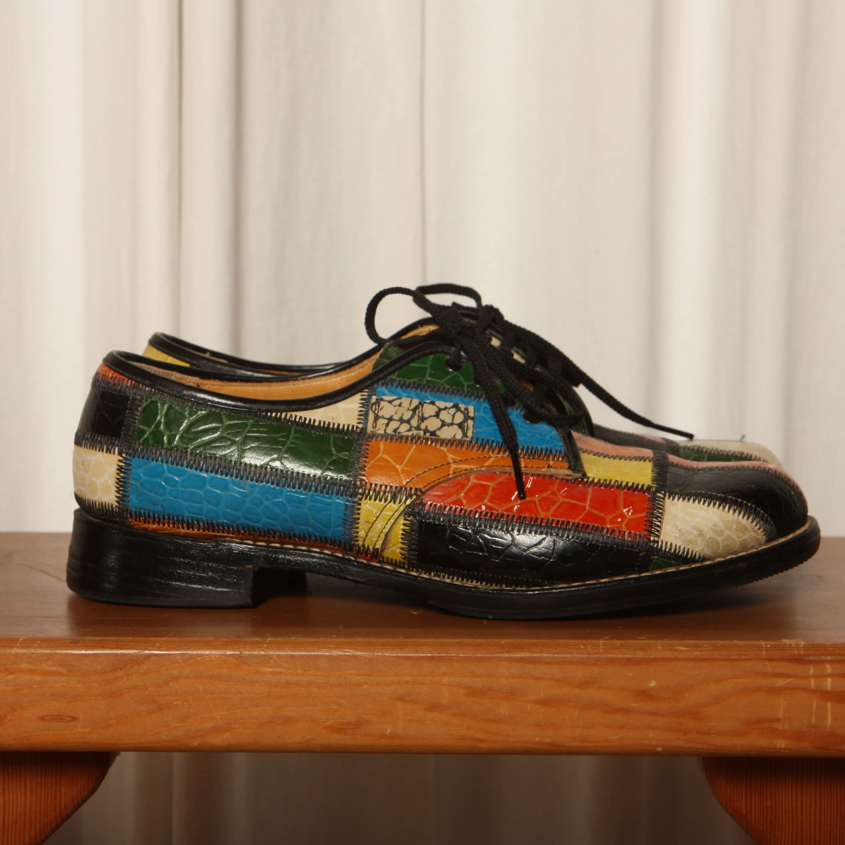 Vintage 60's Patchwork Leather Oxfords