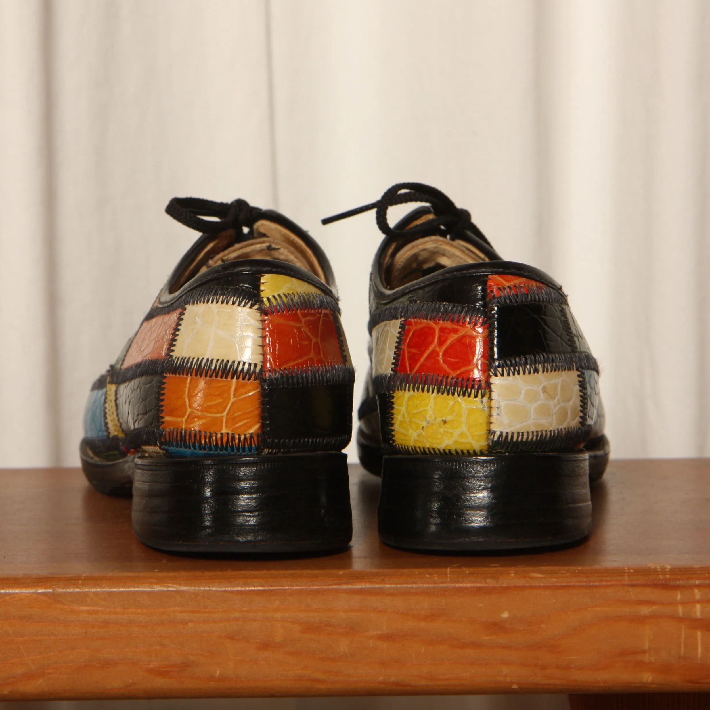 Vintage 60's Patchwork Leather Oxfords