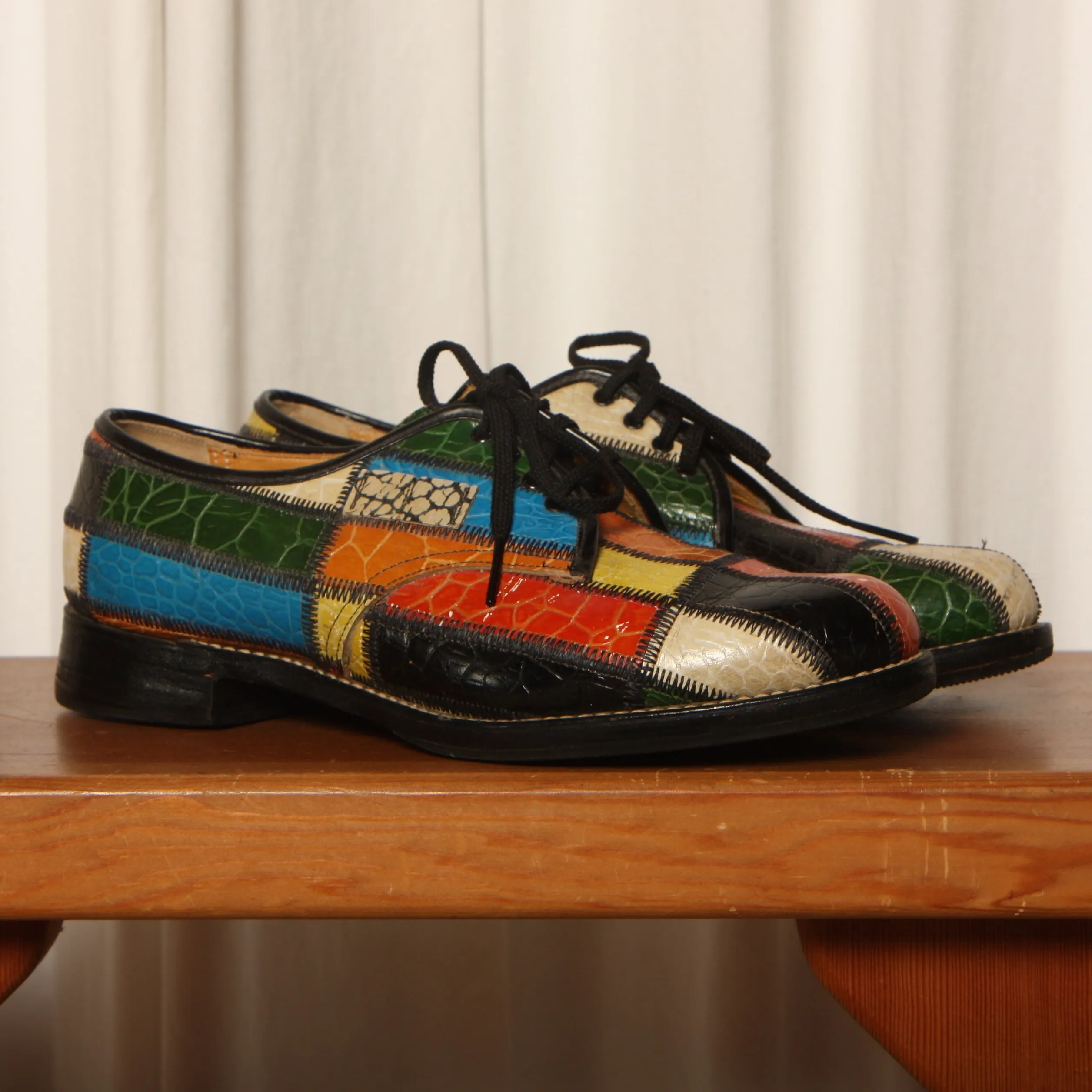 Vintage 60's Patchwork Leather Oxfords