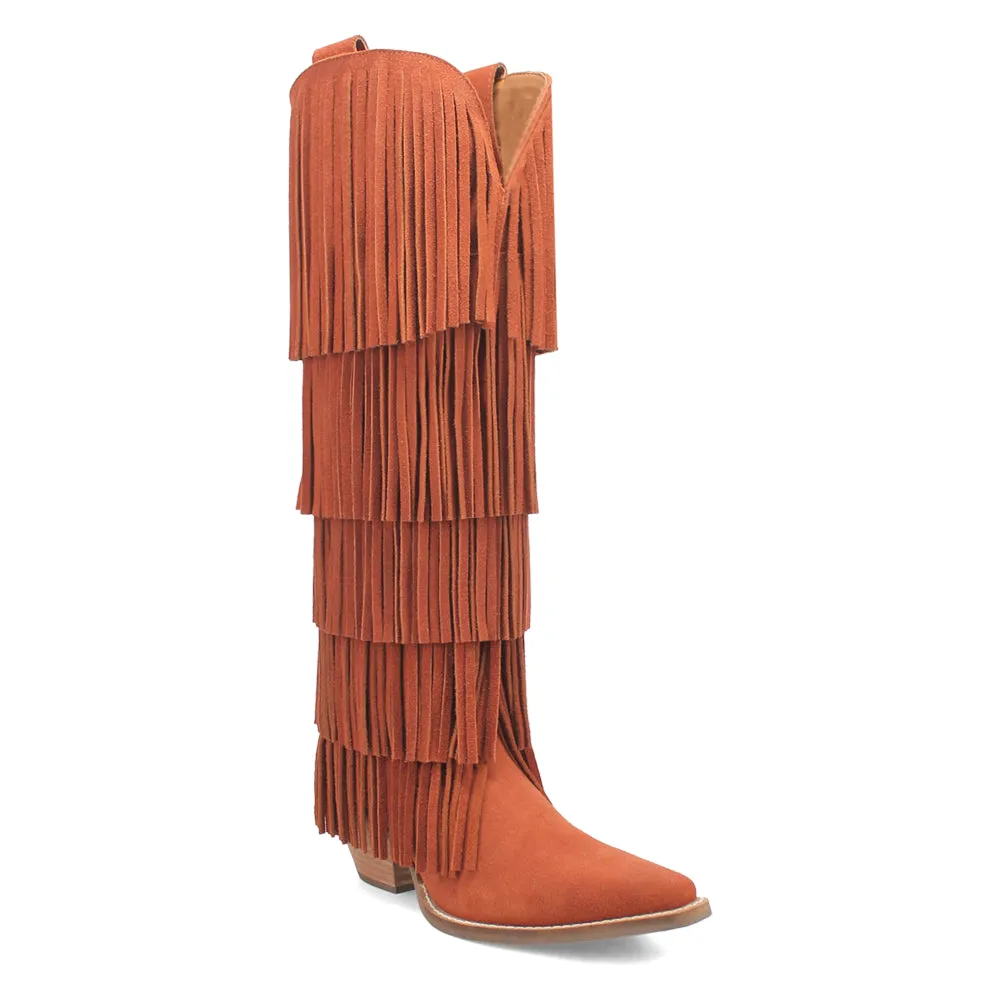 Wild Child Fringe Snip Toe Cowboy Boots