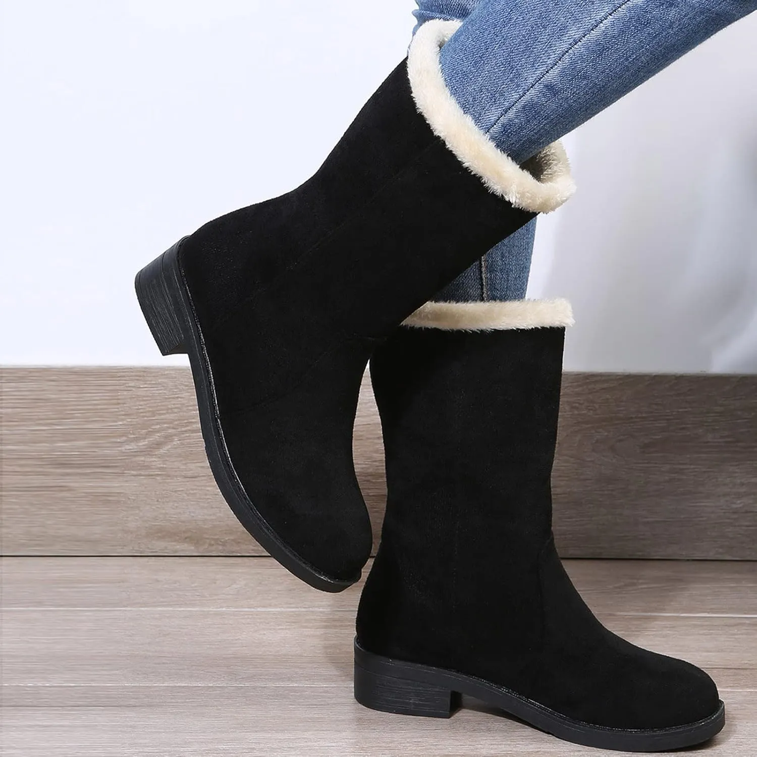 Winter Ankle Boots for Women Waterproof Snow Wide Width Snow Boot Women Warm Winter Boots Women Short Winter Boots Womens Size 8.5 Botas De Invierno Para Mujer Con Peluche