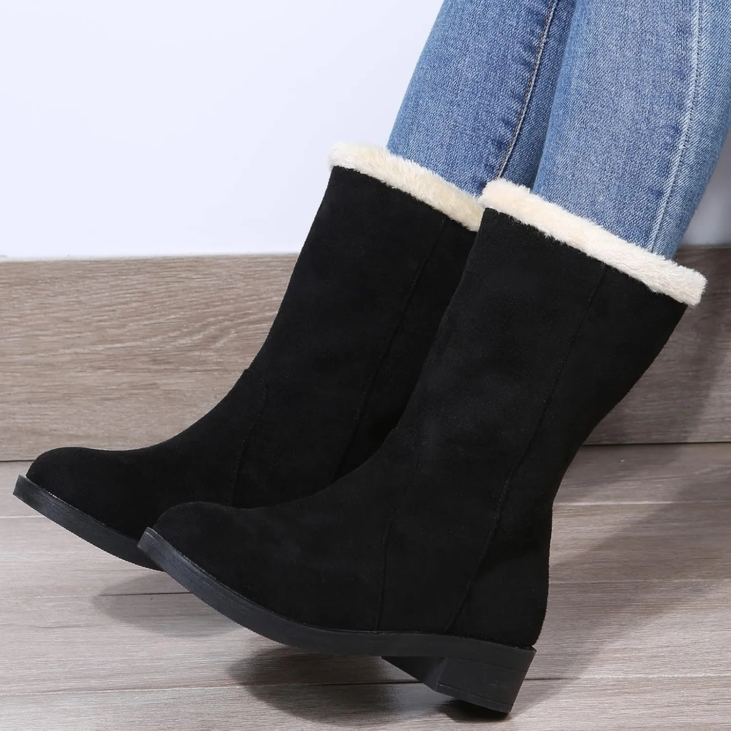 Winter Ankle Boots for Women Waterproof Snow Wide Width Snow Boot Women Warm Winter Boots Women Short Winter Boots Womens Size 8.5 Botas De Invierno Para Mujer Con Peluche