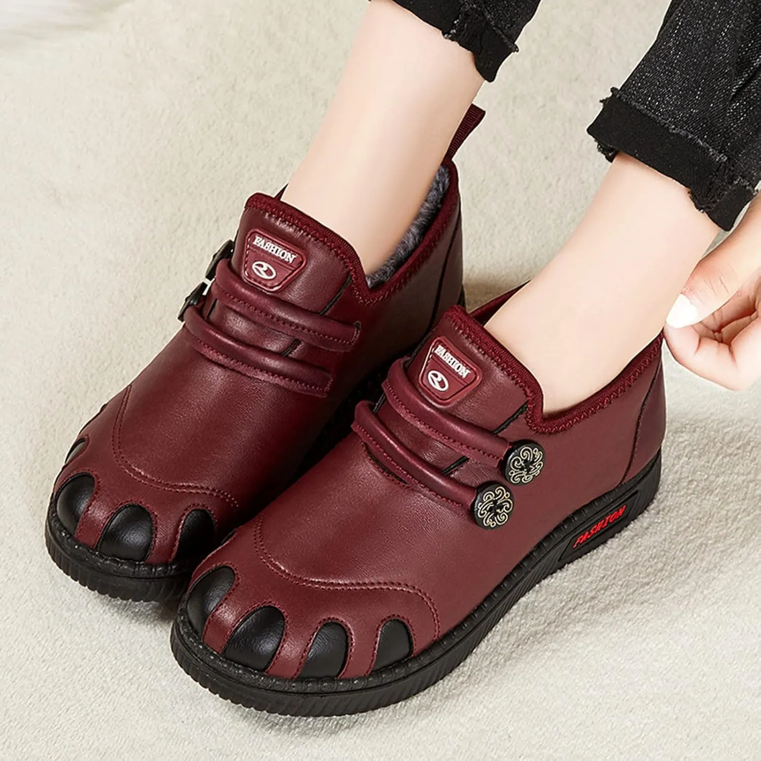 Women's Ankle Snow Boots Snow Boot Women Women's Winter Fur Boots Size 12 Wide Width Warm Winter Boots for Women Waterproof Botas Para El FrO De Dama