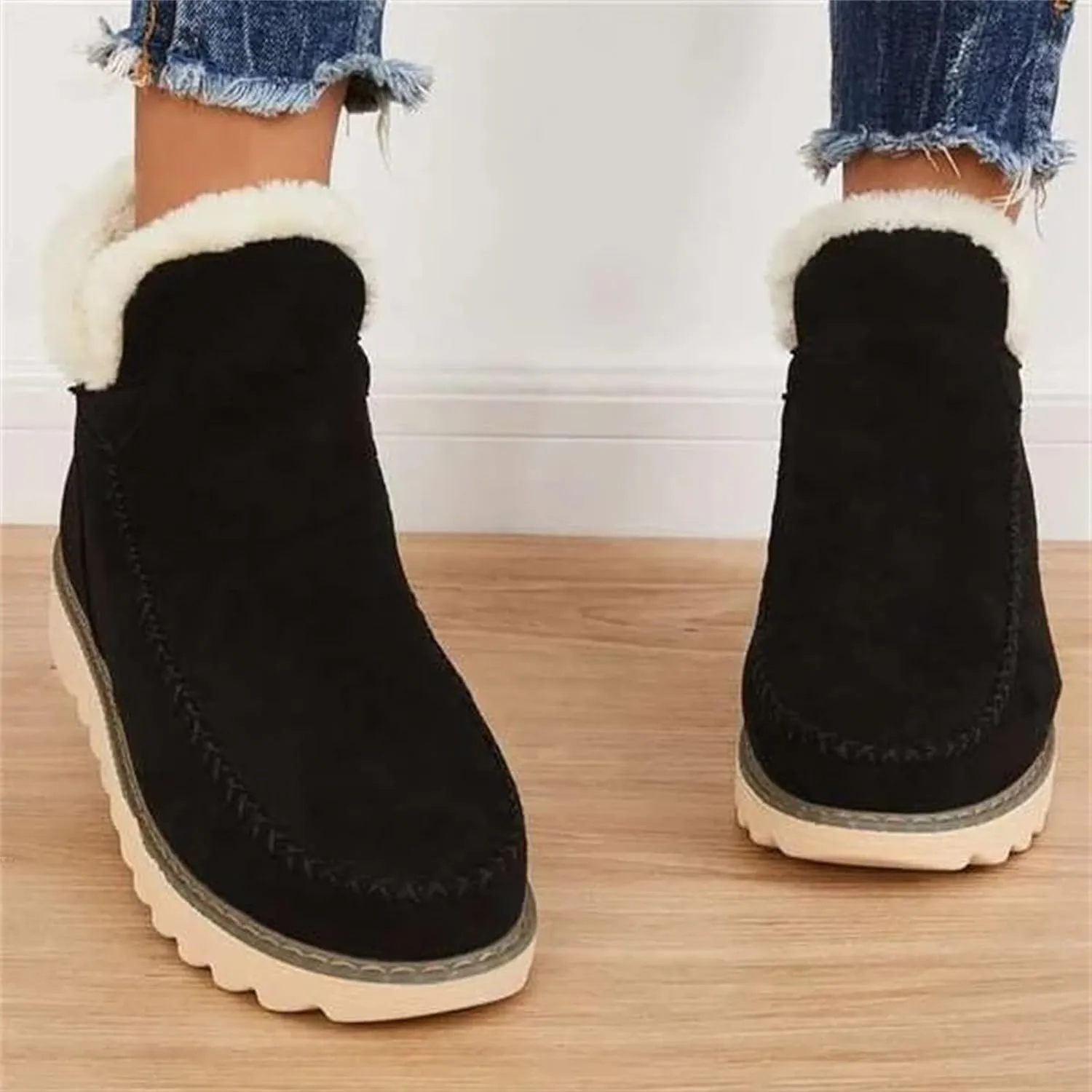 Women's Wide Calf Wide Width Snow Boots Waterproof Winter Boots for Women Lightweight Womens Winter Boots Wide Toe Womens Tall Rubber Boots Waterproof Winter Boot for Women 2023 Trendy