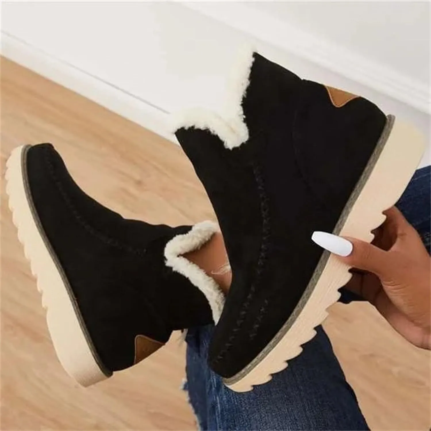 Women's Wide Calf Wide Width Snow Boots Waterproof Winter Boots for Women Lightweight Womens Winter Boots Wide Toe Womens Tall Rubber Boots Waterproof Winter Boot for Women 2023 Trendy
